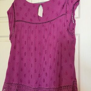 Elegant Purple Sleeveless Top